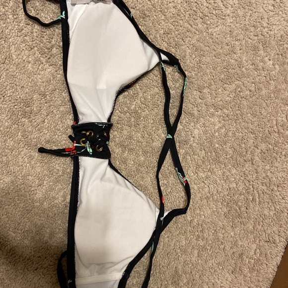 padded cherry bathing suit top - Picture 2 of 2